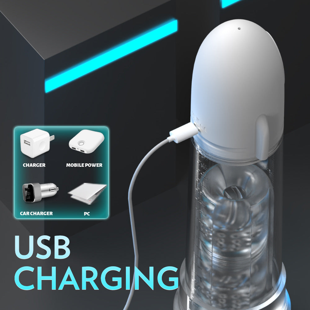 Automatic Suction Cup for Male Transparent Silicone Masturbator Toy