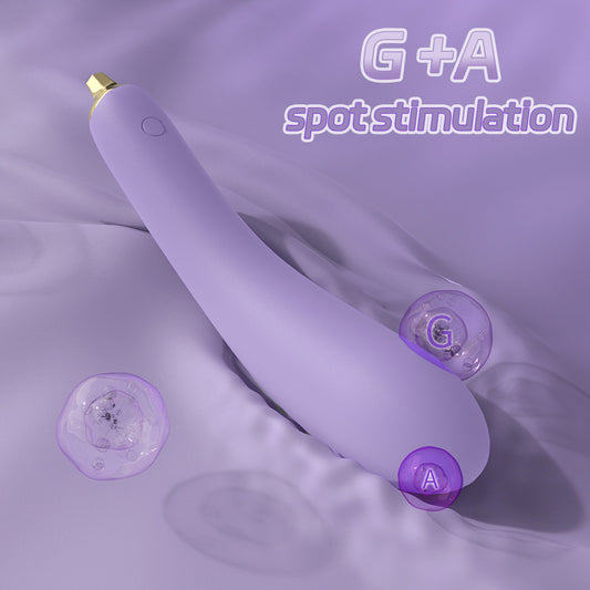 G-spot A-spot Dual-function Massager Eggplant Sharp Silicone Intimate Product First Toy