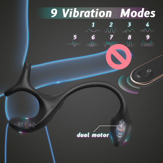 Personal Rechargeable Cock Ring for Men Wearable Couples Shared Stimulation Erotic Toys