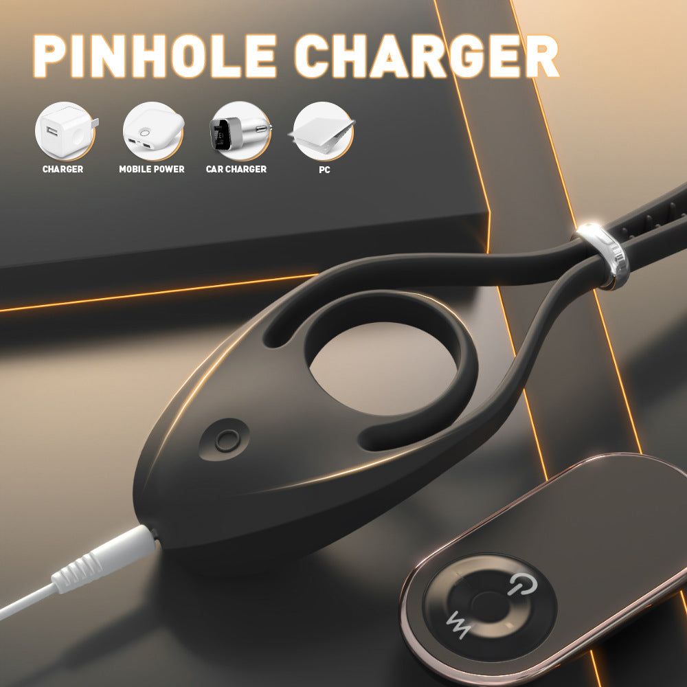 Male Penis Ring Soft Liquid Silicone Size Adjustable Remote Control Vibrating Ring