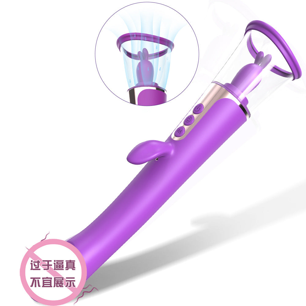 Dual-function Clitoral Stimulation for Female Realistic Rabbit Silicone Toy Suction Vibrator