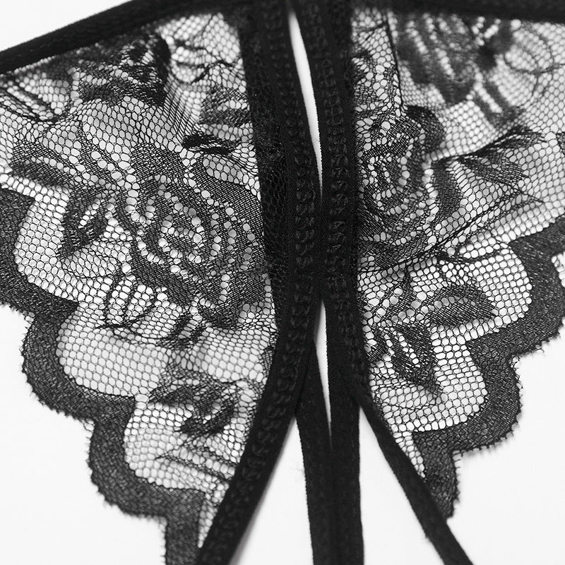 Lace Lingerie Set Sexy Sheer Delicate Babydoll Underwire G-string Roleplay String Bikini Set