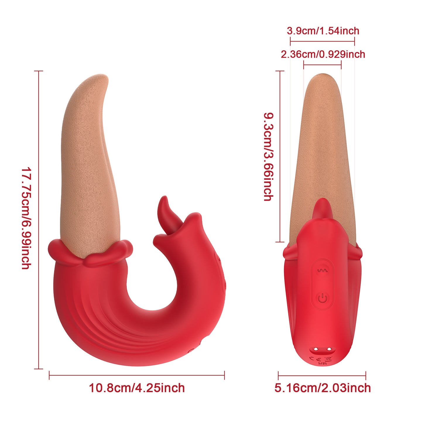 Female Massager Realistic Tongue Vibrator Tongue-Licking Adult Sex Toy Couples’ Intimacy Set