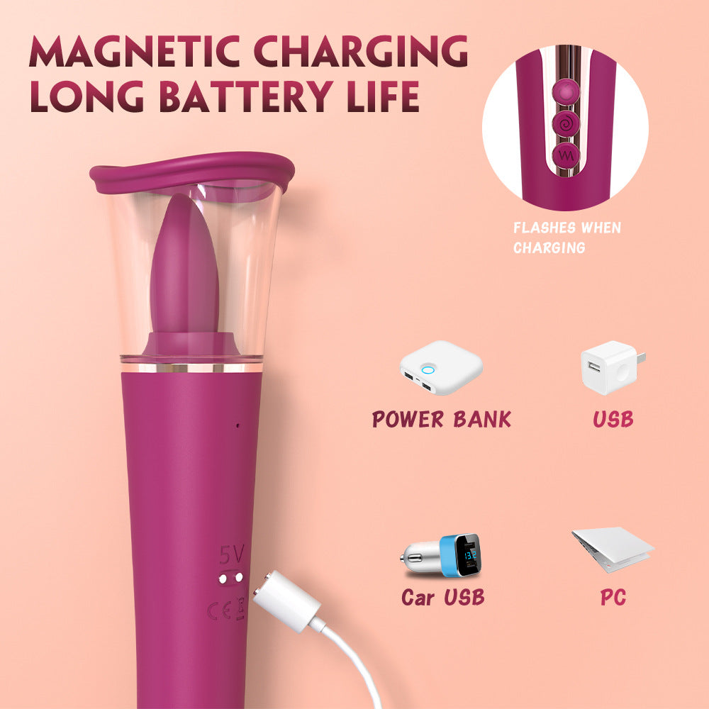 Realistic Tongue Clitoral Suction Toy for Female Insertable Rechargeable Couple Toy