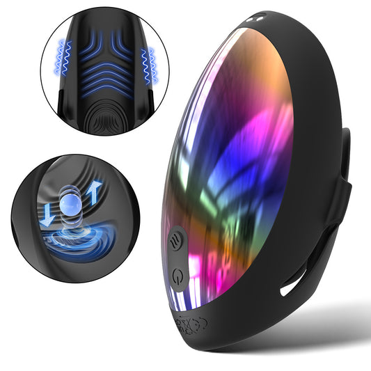 2 in 1 Penis Trainer for Men Body-safe Silicone 9 Vibration Automatic Delay Training Masturbator