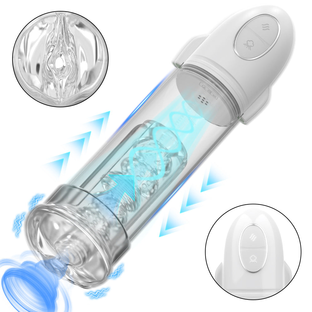 Automatic Suction Cup for Male Transparent Silicone Masturbator Toy