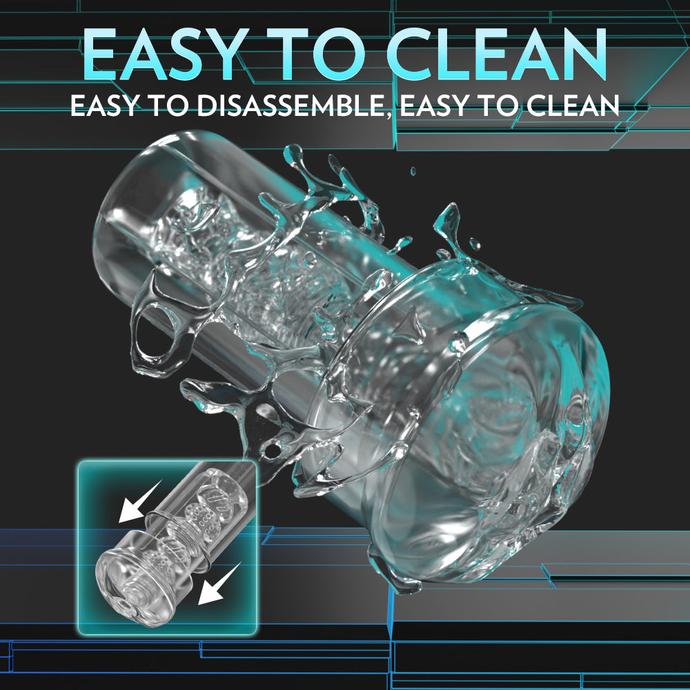 Automatic Suction Cup for Male Transparent Silicone Masturbator Toy