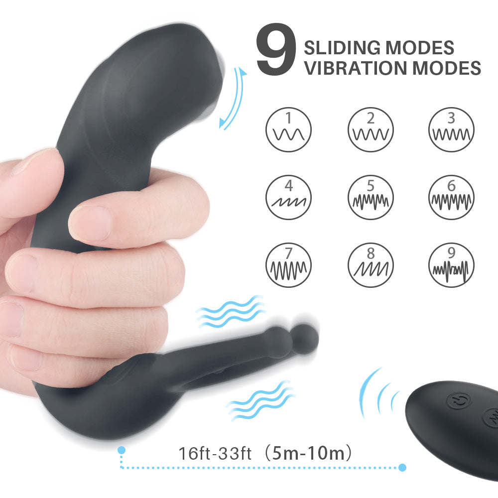 Quiet Remote-Controlled Prostate Massager for Men Side Anal Stimulation with P-spot Accessory
