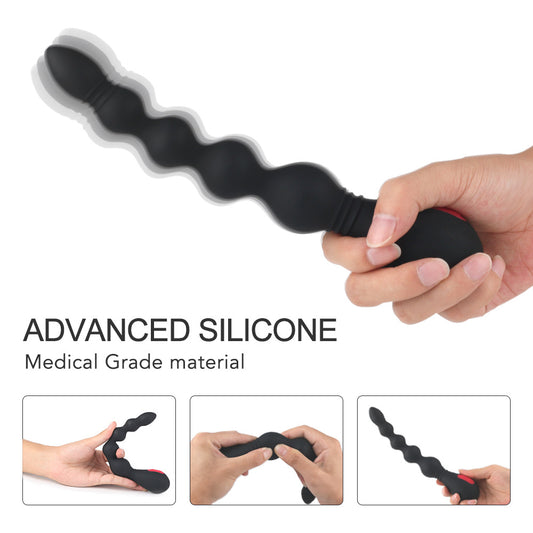 Vibrating Anal Plug Beads Large Body-safe Silicone Products with Discreet Packaging
