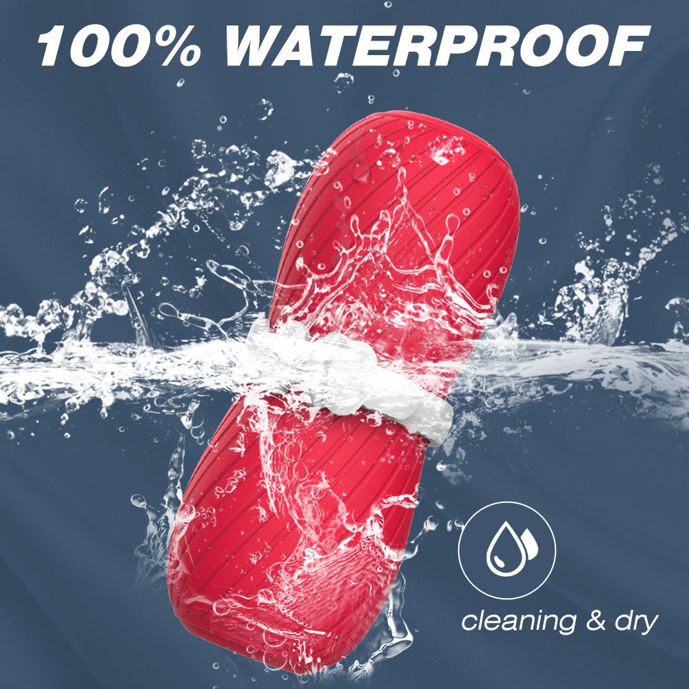 Flexible Double Personal Sleeve Size Adjustable Spiral Pattern Male Massager