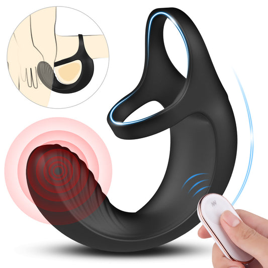 Delay Wearable Ejaculation Ring for Men Vibrating Testicle Stimulator