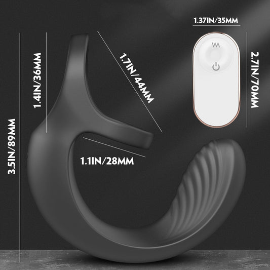 Delay Wearable Ejaculation Ring for Men Vibrating Testicle Stimulator