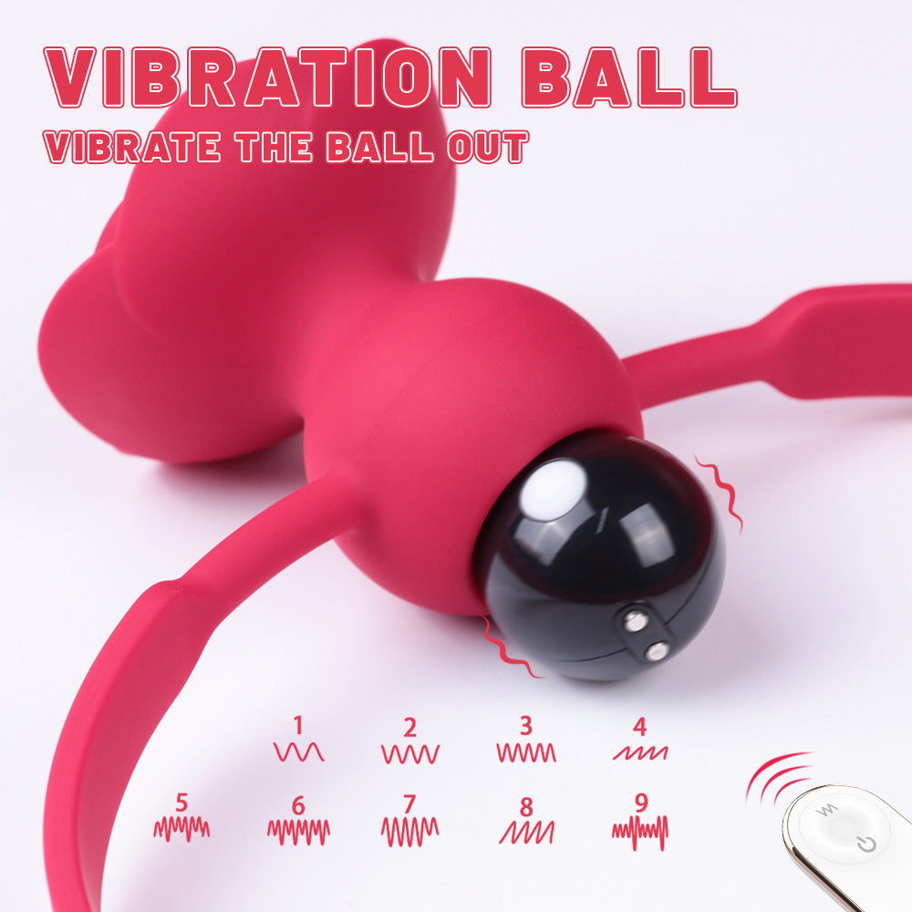 Rose-shaped Ball Gag Toy for Couples BDSM Foreplay Egg Erotic Products