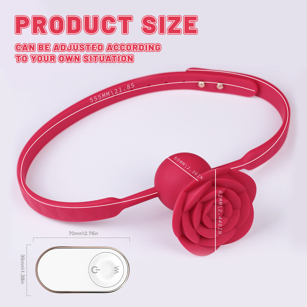 Rose-shaped Ball Gag Toy for Couples BDSM Foreplay Egg Erotic Products