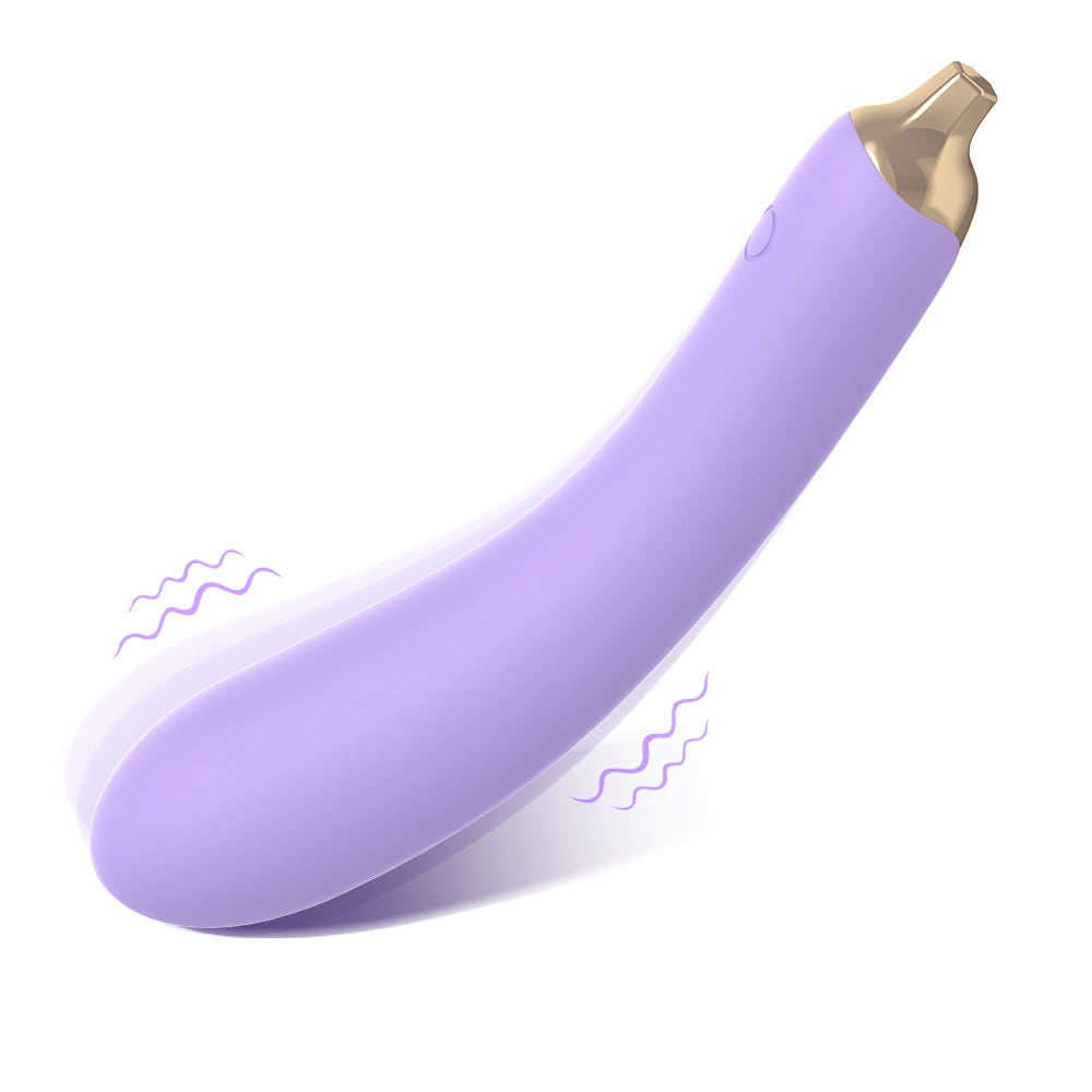 G-spot A-spot Dual-function Massager Eggplant Sharp Silicone Intimate Product First Toy