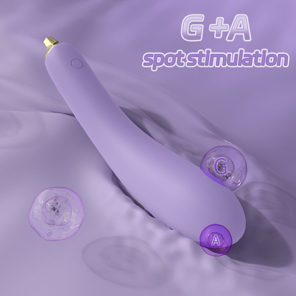 G-spot A-spot Dual-function Massager Eggplant Sharp Silicone Intimate Product First Toy