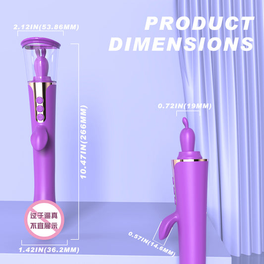 Dual-function Clitoral Stimulation for Female Realistic Rabbit Silicone Toy Suction Vibrator