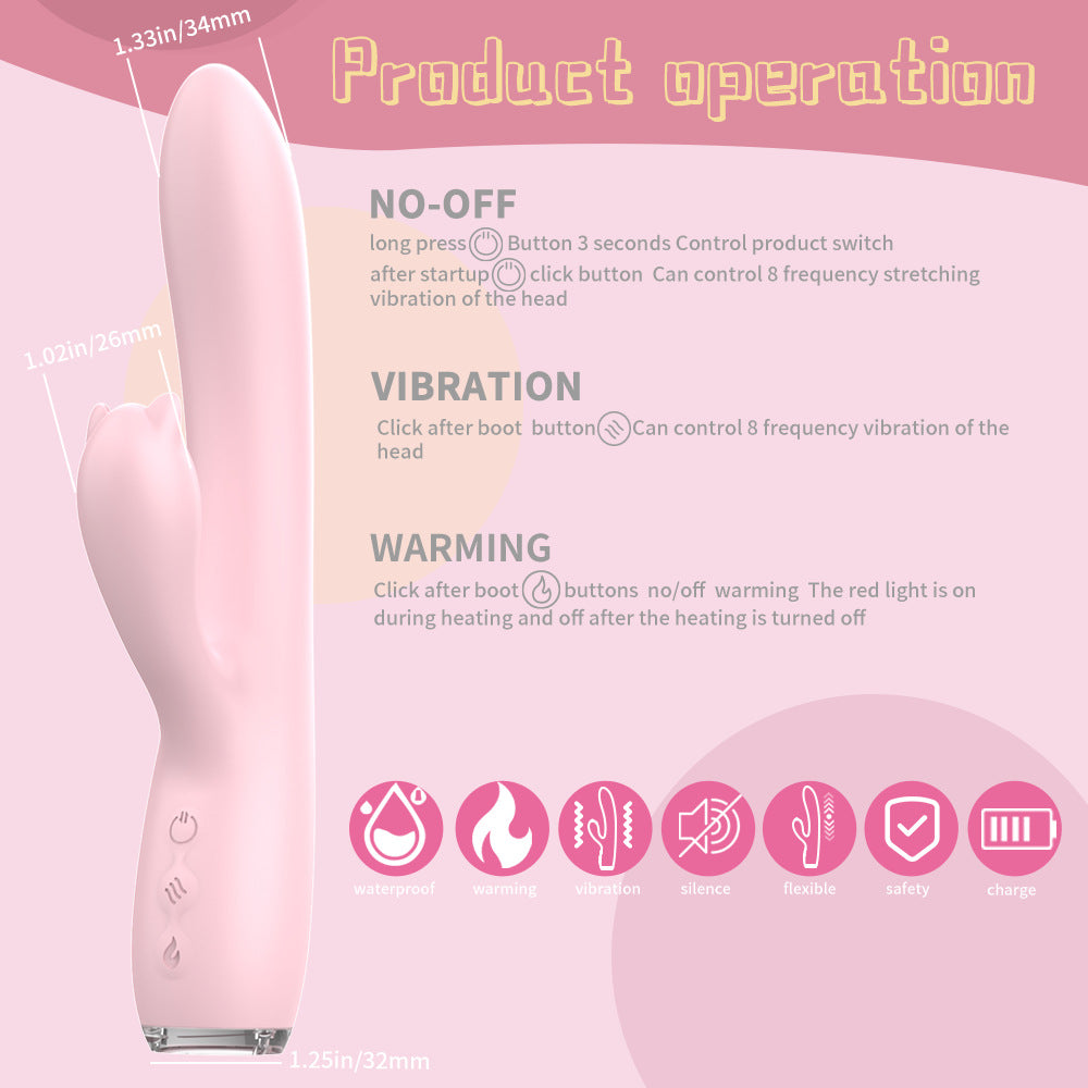 Tongue G-spot Massager Safe Silicone Phthalate-Free Wand Massager Adult Wellness Product