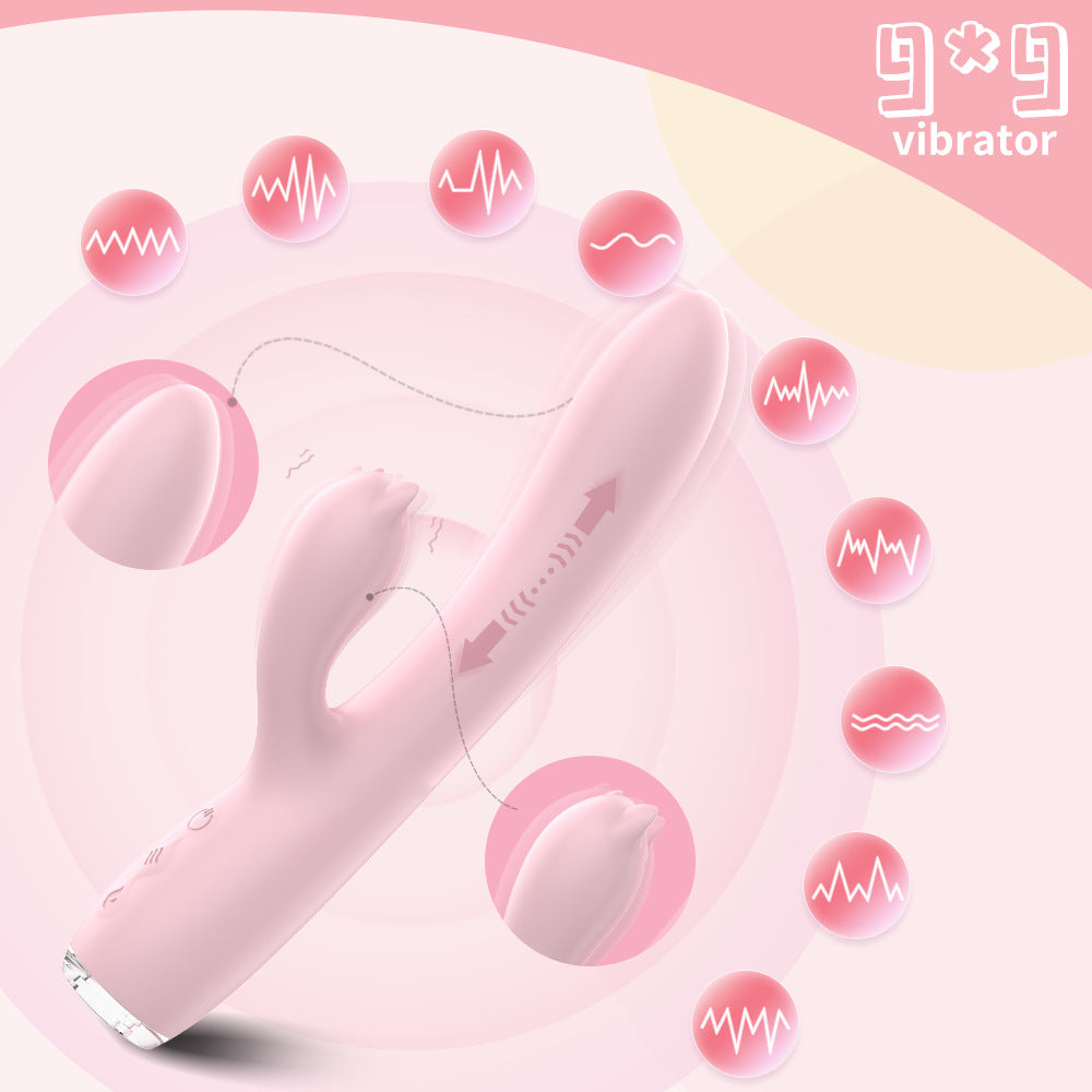 Tongue G-spot Massager Safe Silicone Phthalate-Free Wand Massager Adult Wellness Product