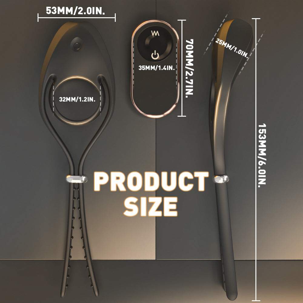 Male Penis Ring Soft Liquid Silicone Size Adjustable Remote Control Vibrating Ring