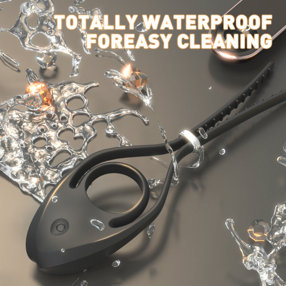 Male Penis Ring Soft Liquid Silicone Size Adjustable Remote Control Vibrating Ring