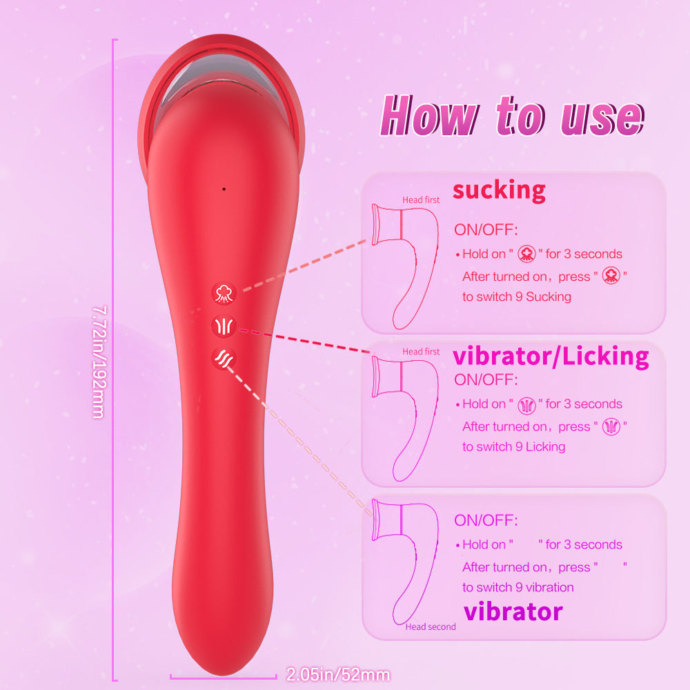 Portable Clitoral Stimulation Vibrator for Women Tongue Flicking Couple Toy