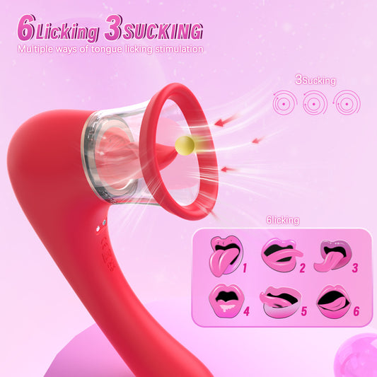 Portable Clitoral Stimulation Vibrator for Women Tongue Flicking Couple Toy