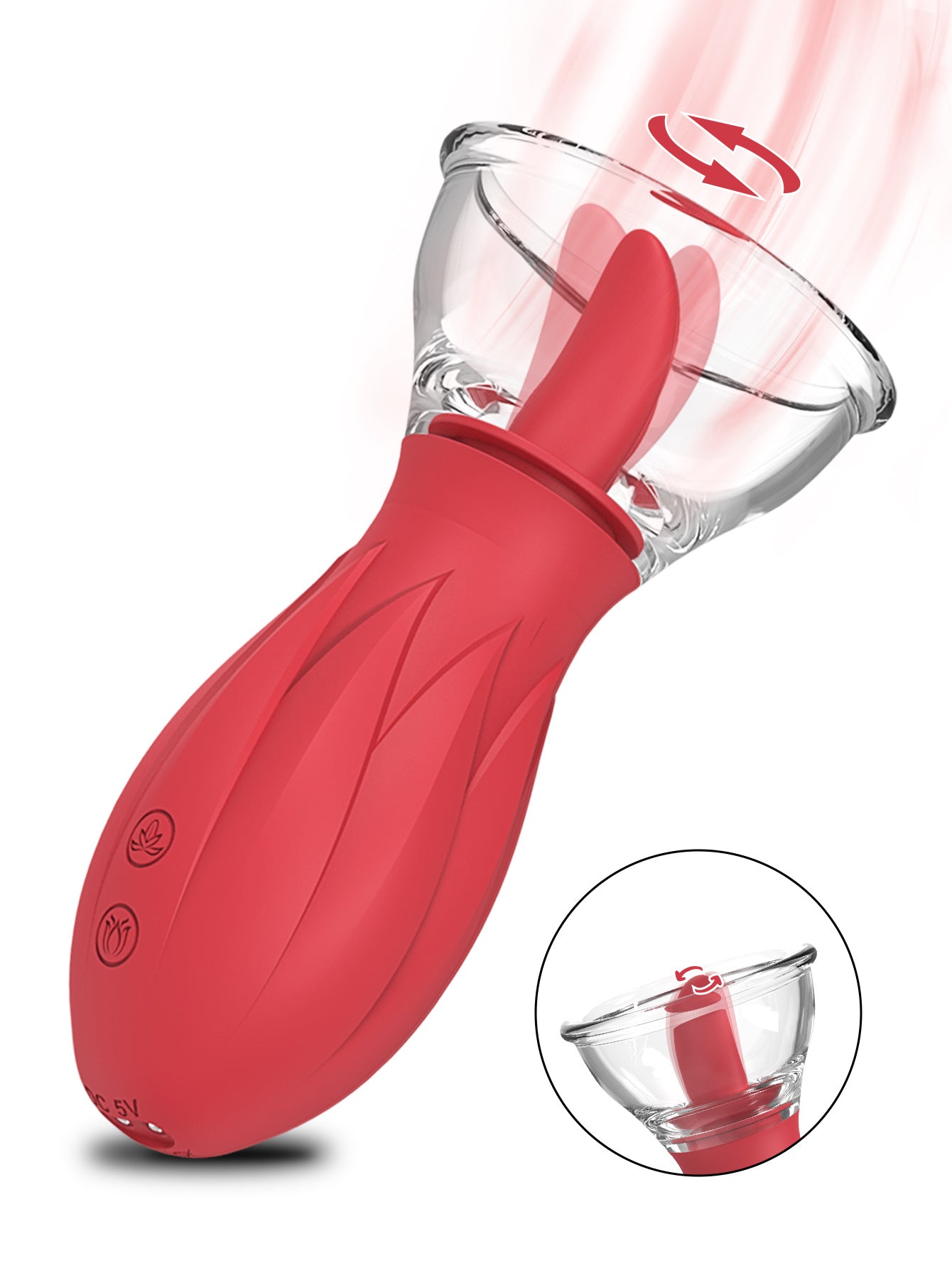 Clitoral Tongue Stimulator for Women Soft Silicone Orgasmic Toy Licking Sucker Massage