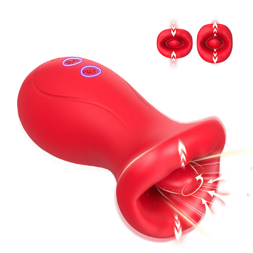Women's Tongue-Licking Breast and Clitoral Suction Vibrator Adult Toy New Products Body Massager