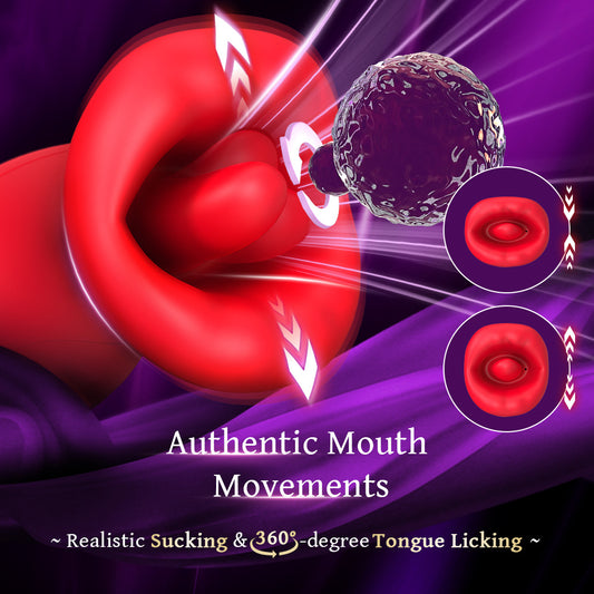 Women's Tongue-Licking Breast and Clitoral Suction Vibrator Adult Toy New Products Body Massager