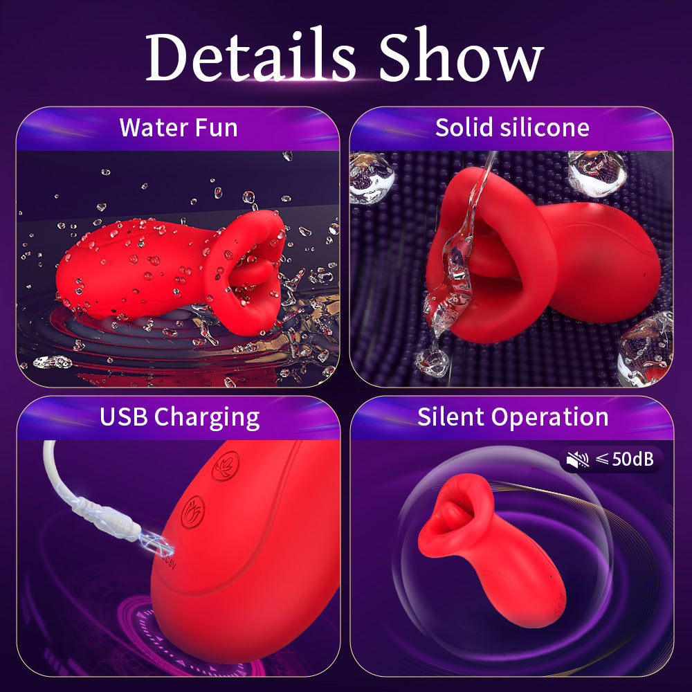 Women's Tongue-Licking Breast and Clitoral Suction Vibrator Adult Toy New Products Body Massager