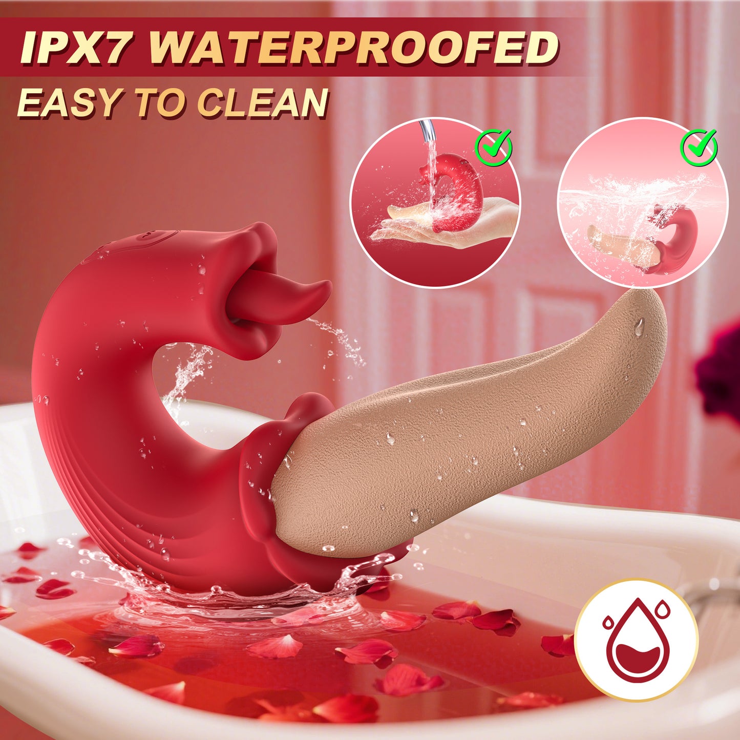 Female Massager Realistic Tongue Vibrator Tongue-Licking Adult Sex Toy Couples’ Intimacy Set